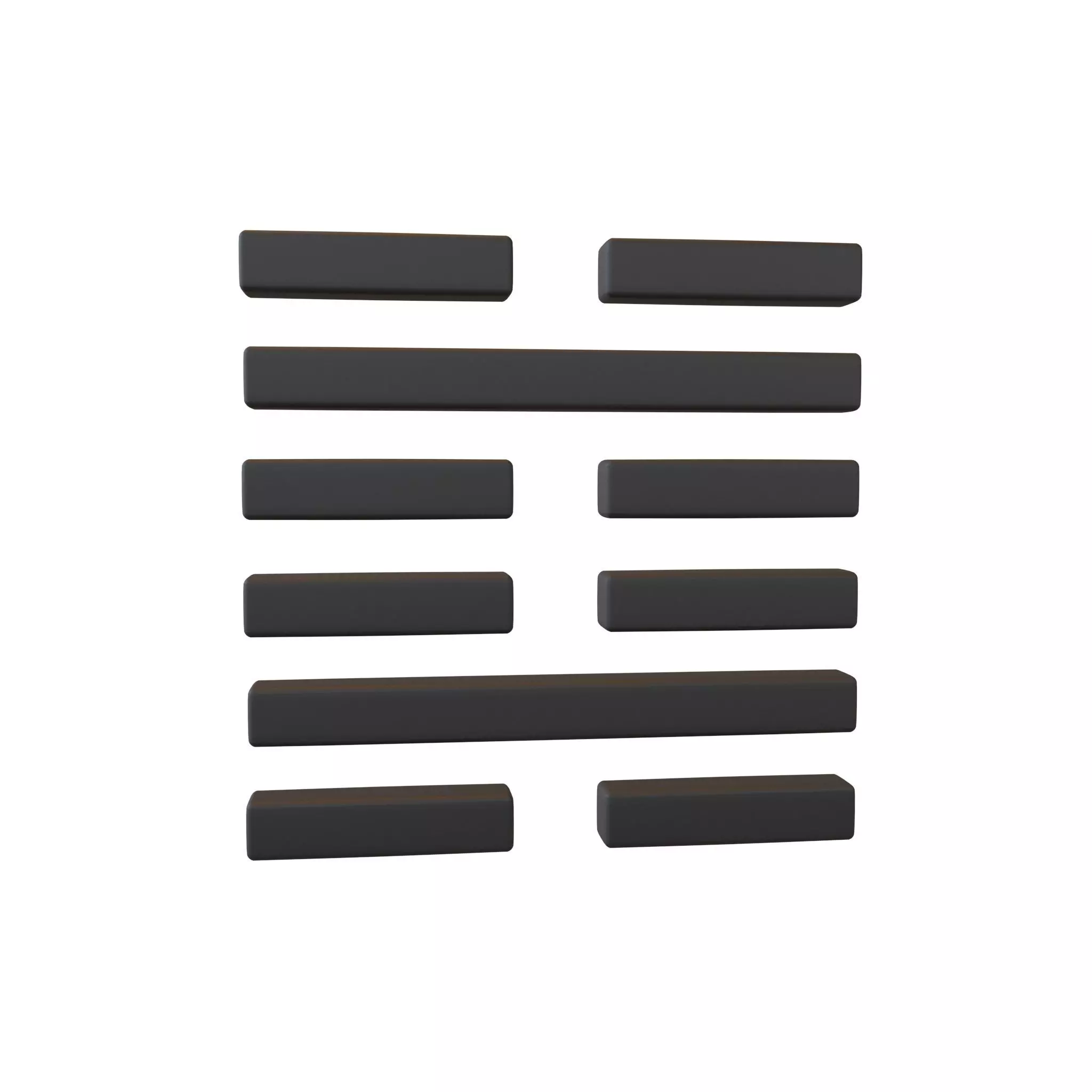 I Ching Hexagrams 29 kan v1 001 Low-poly 3D model_0