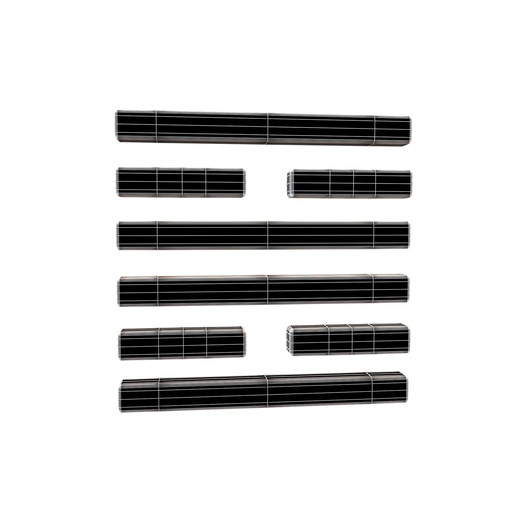 I Ching Hexagrams 30 li 1 001 Low-poly 3D model_6