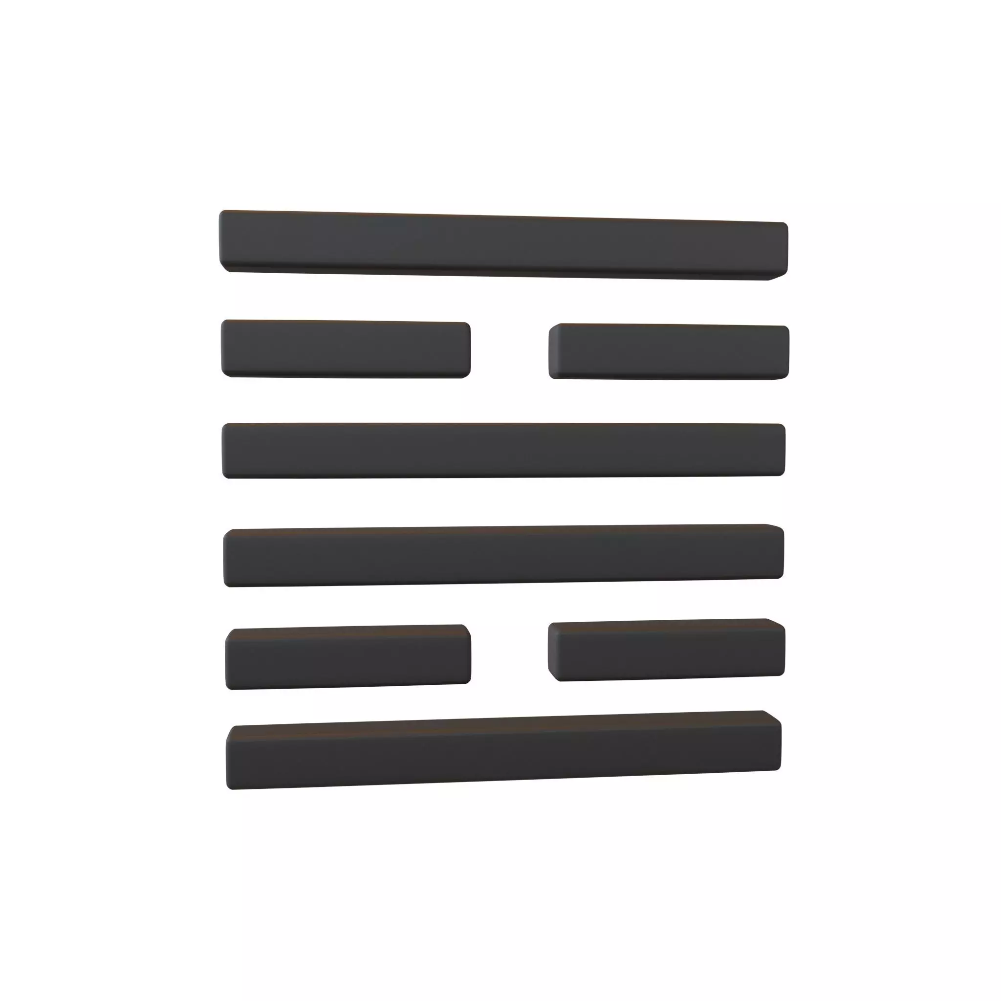 I Ching Hexagrams 30 li 1 001 Low-poly 3D model_0