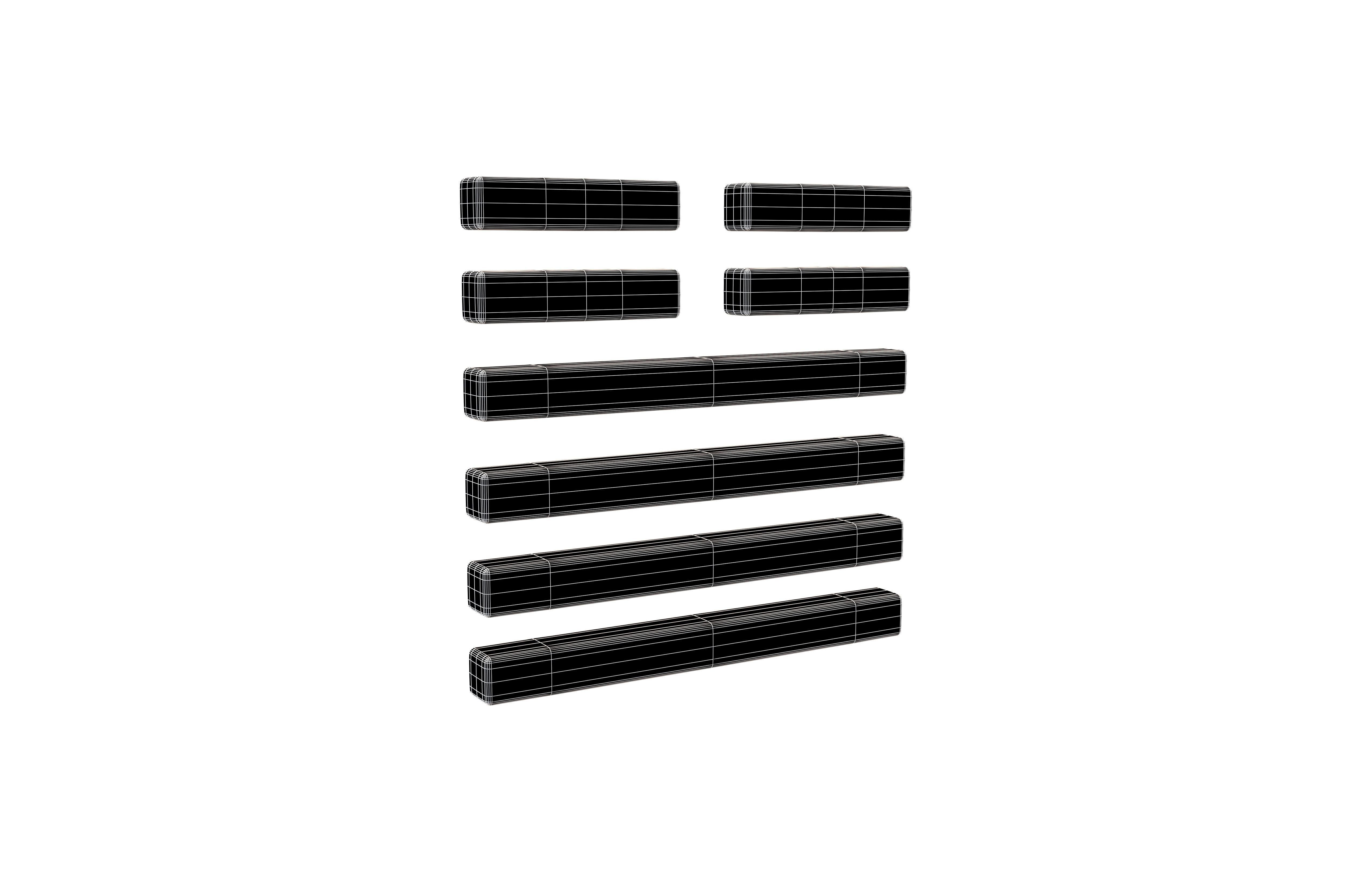 I Ching Hexagrams 34 da zhuang v1 001 Low-poly 3D model_7