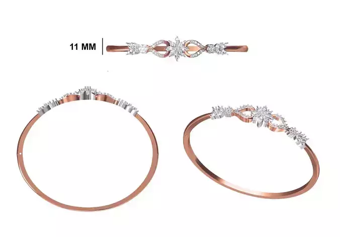 Women Bangle Bracelet STL JCD Details