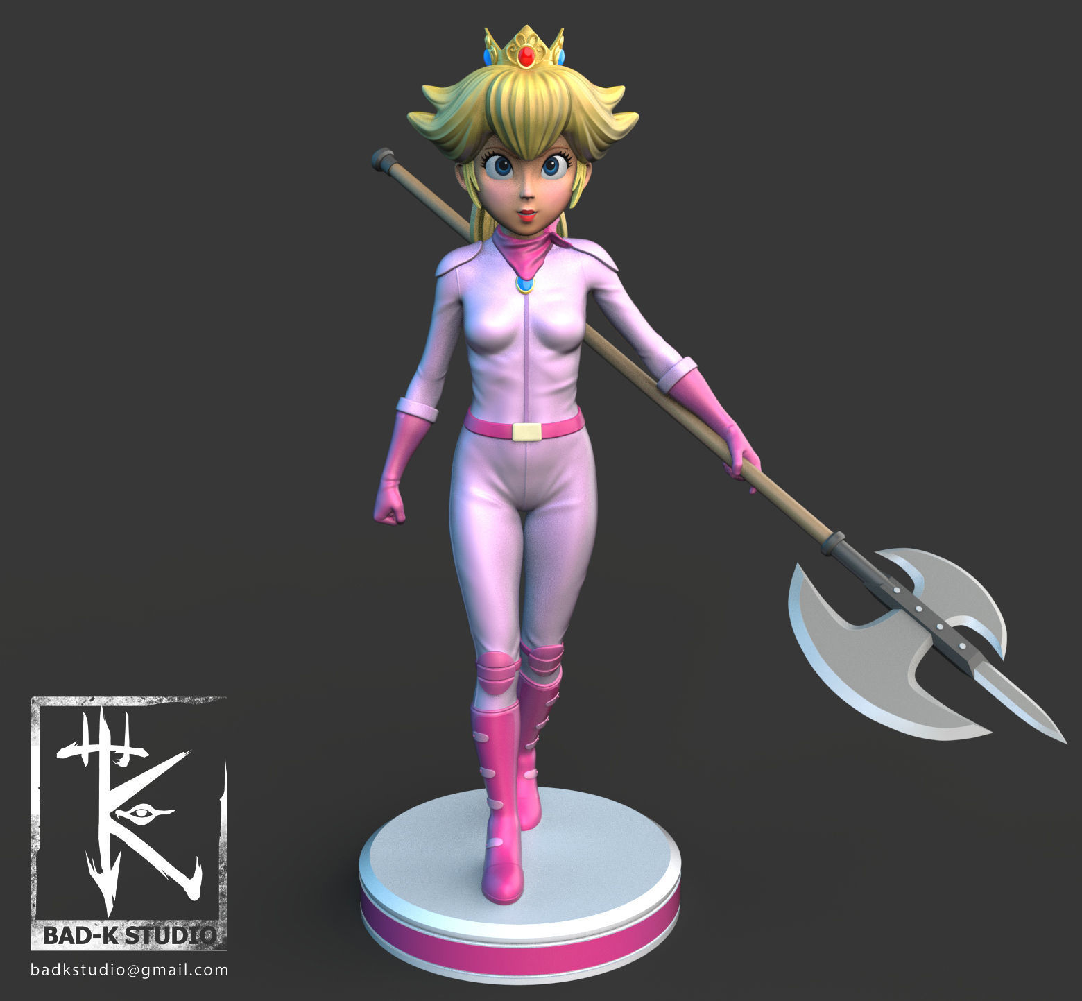 Princess Peach Super Mario Bros 3D Printing model 3D print model_6