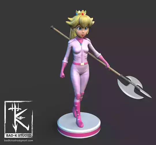 Princess Peach Super Mario Bros 3D Printing model 3D print model