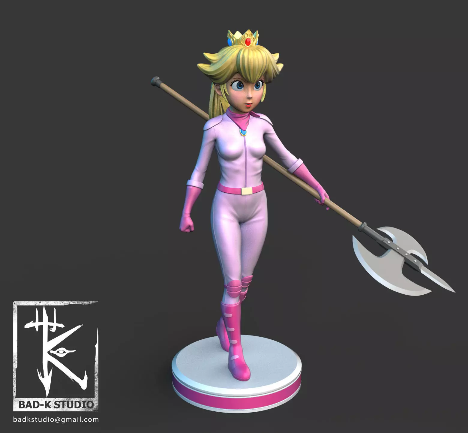 Princess Peach Super Mario Bros 3D Printing model 3D print model_0