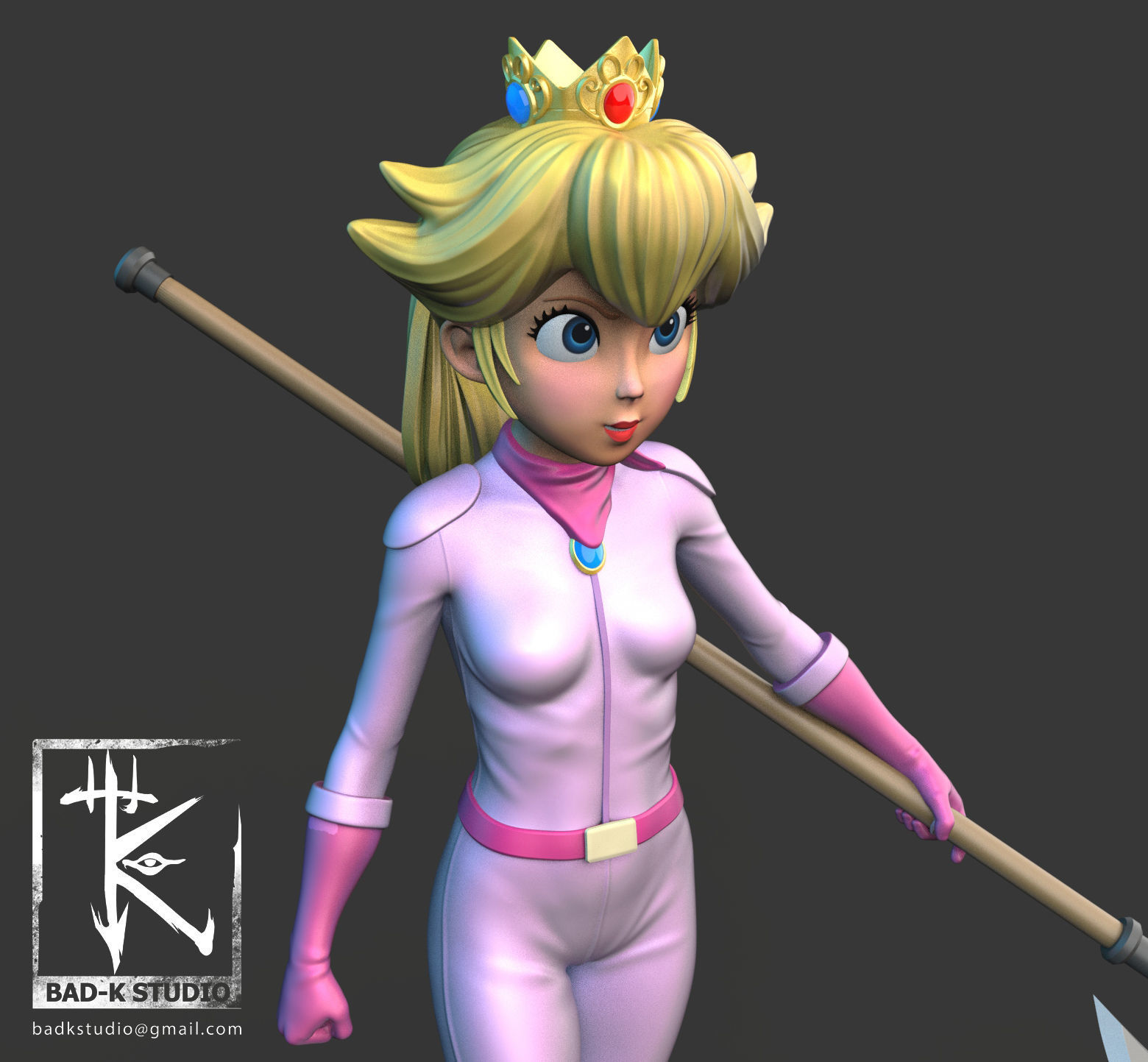 Princess Peach Super Mario Bros 3D Printing model 3D print model_9