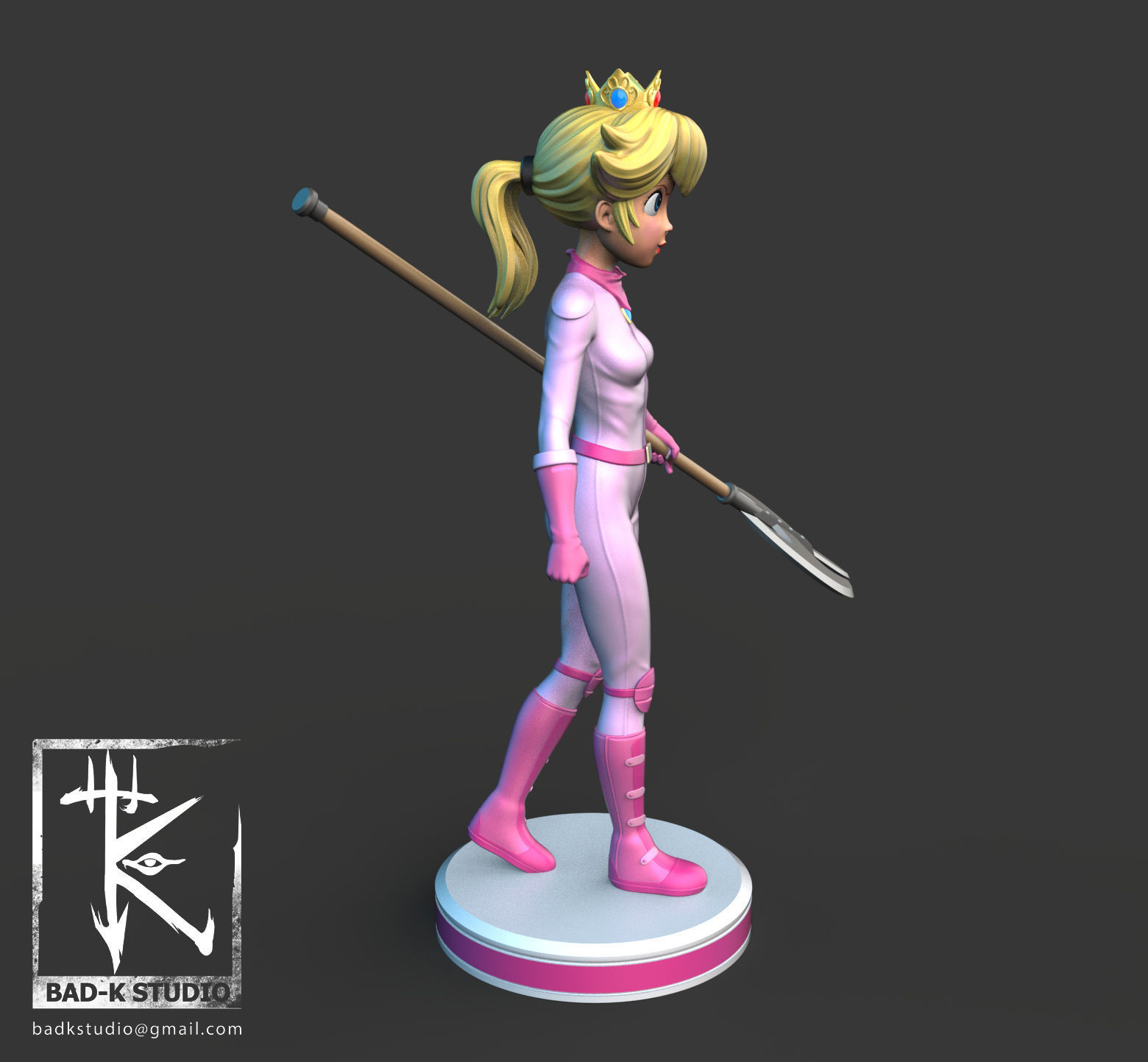 Princess Peach Super Mario Bros 3D Printing model 3D print model_4