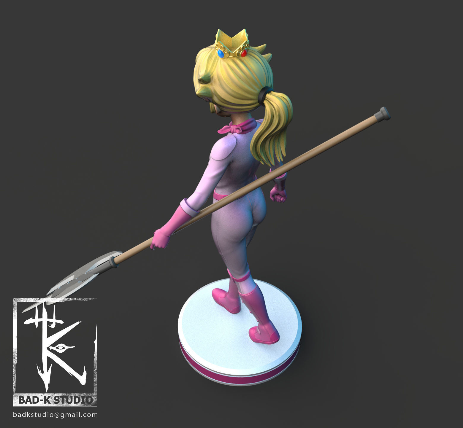 Princess Peach Super Mario Bros 3D Printing model 3D print model_8
