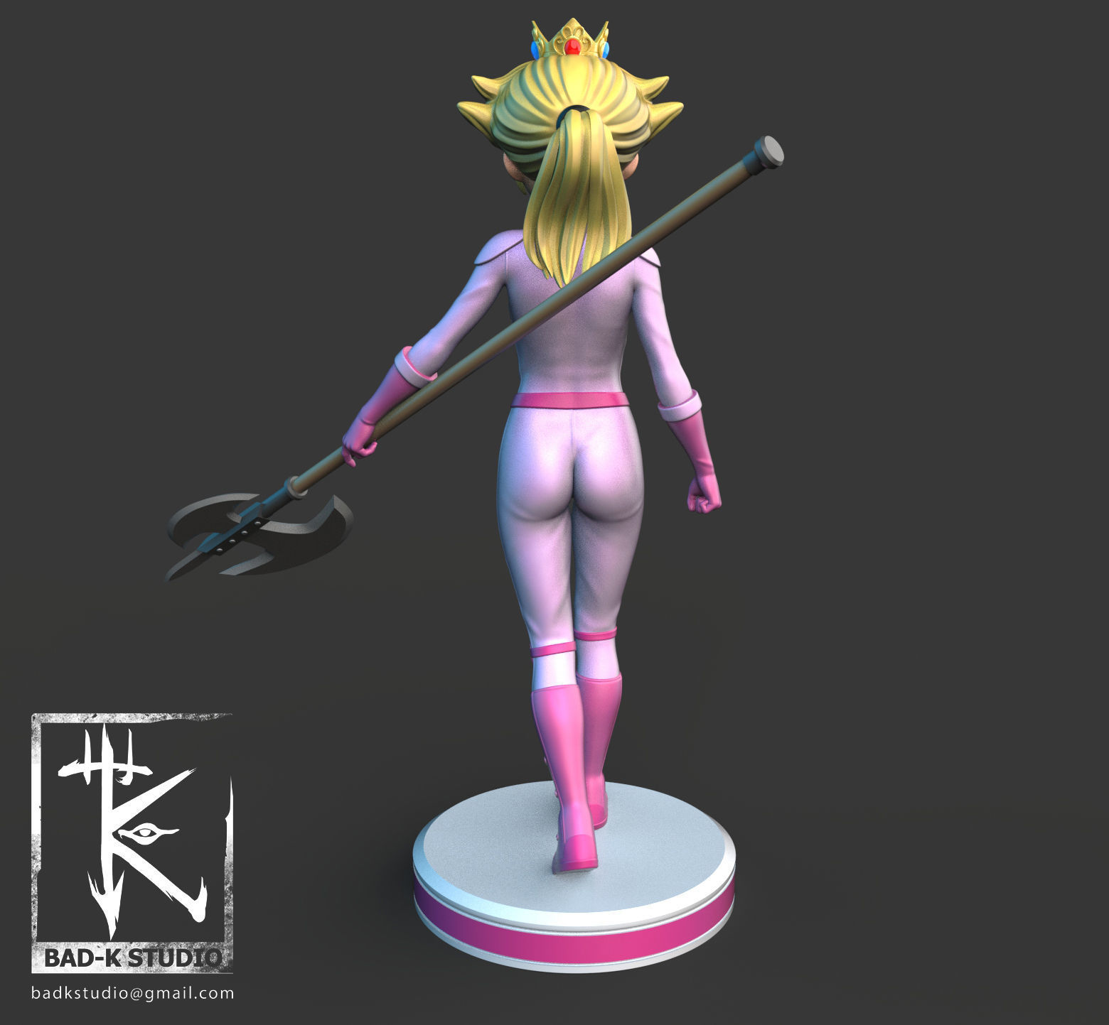 Princess Peach Super Mario Bros 3D Printing model 3D print model_3