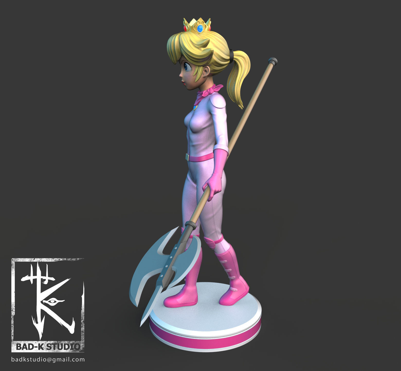 Princess Peach Super Mario Bros 3D Printing model 3D print model_7