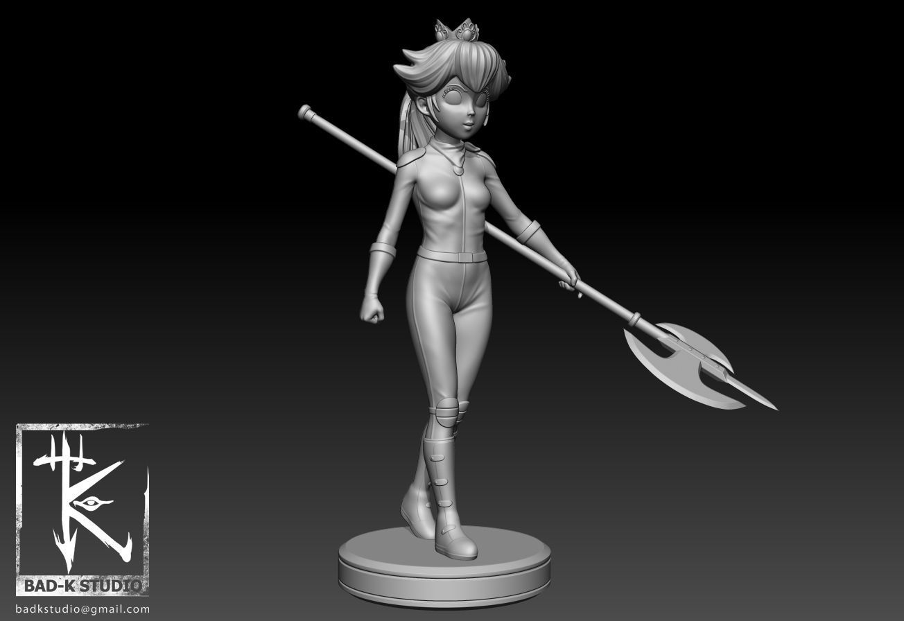 Princess Peach Super Mario Bros 3D Printing model 3D print model_1