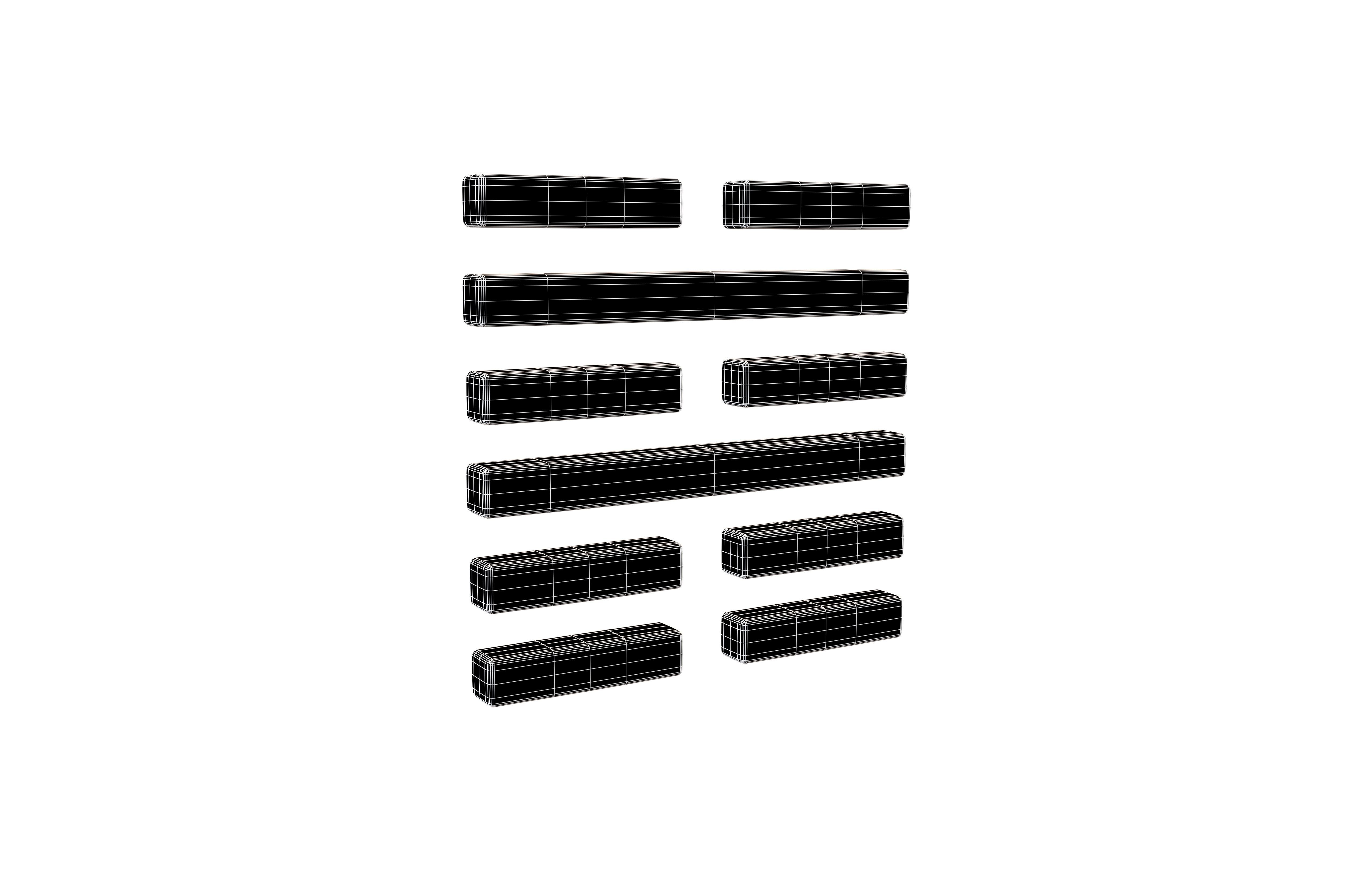 I Ching Hexagrams 39 jian v1 001 Low-poly 3D model_5