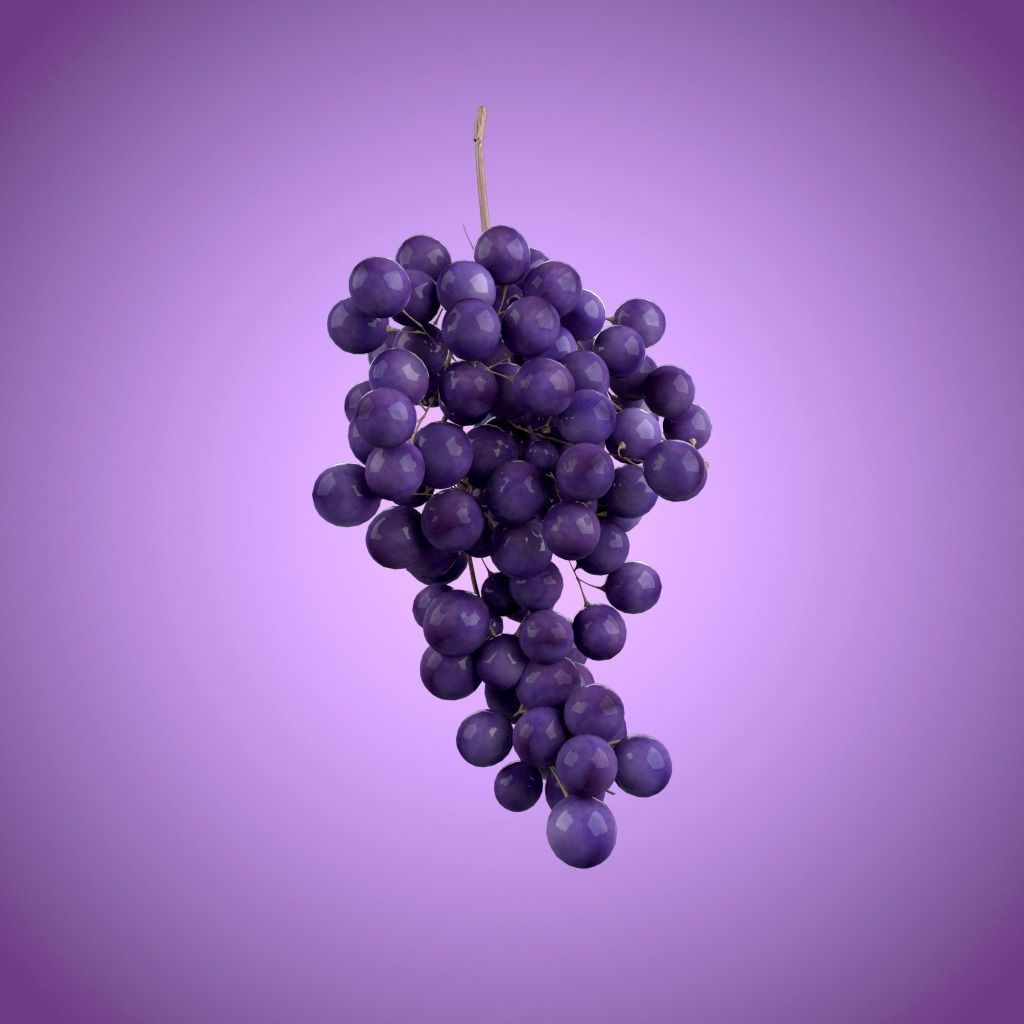 Bunch grapes 3D model_5