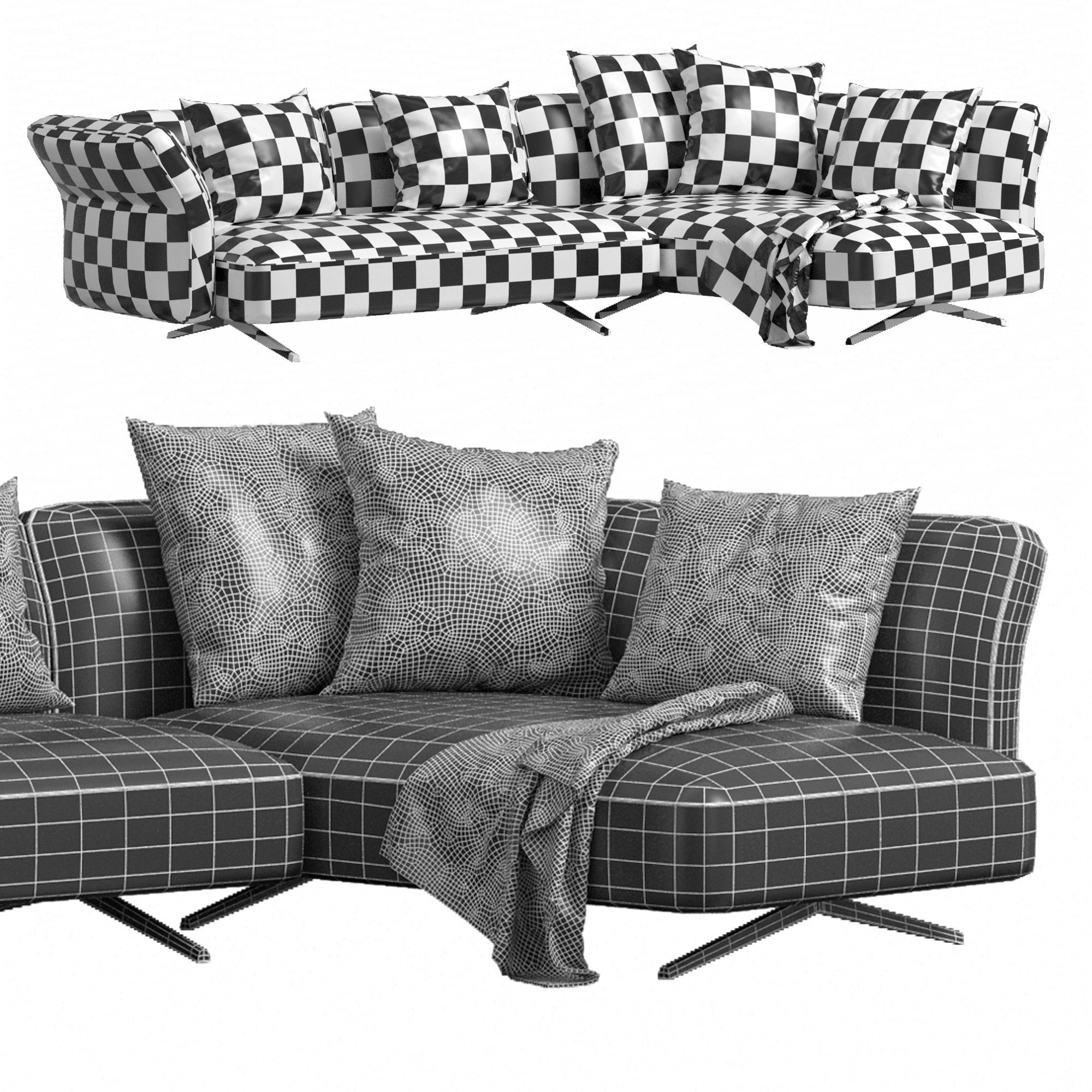 COSY Sofa By ART NOVA 3D model_1