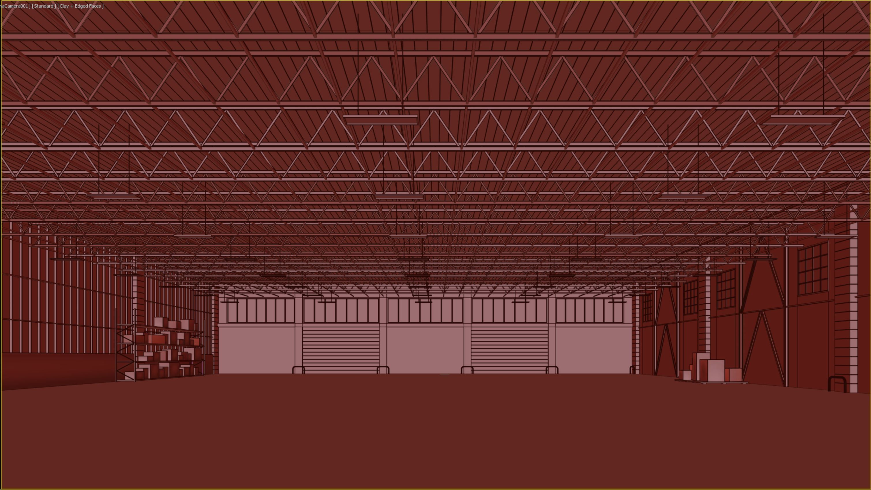 lowpoly warehouse 03 Low-poly 3D model_8
