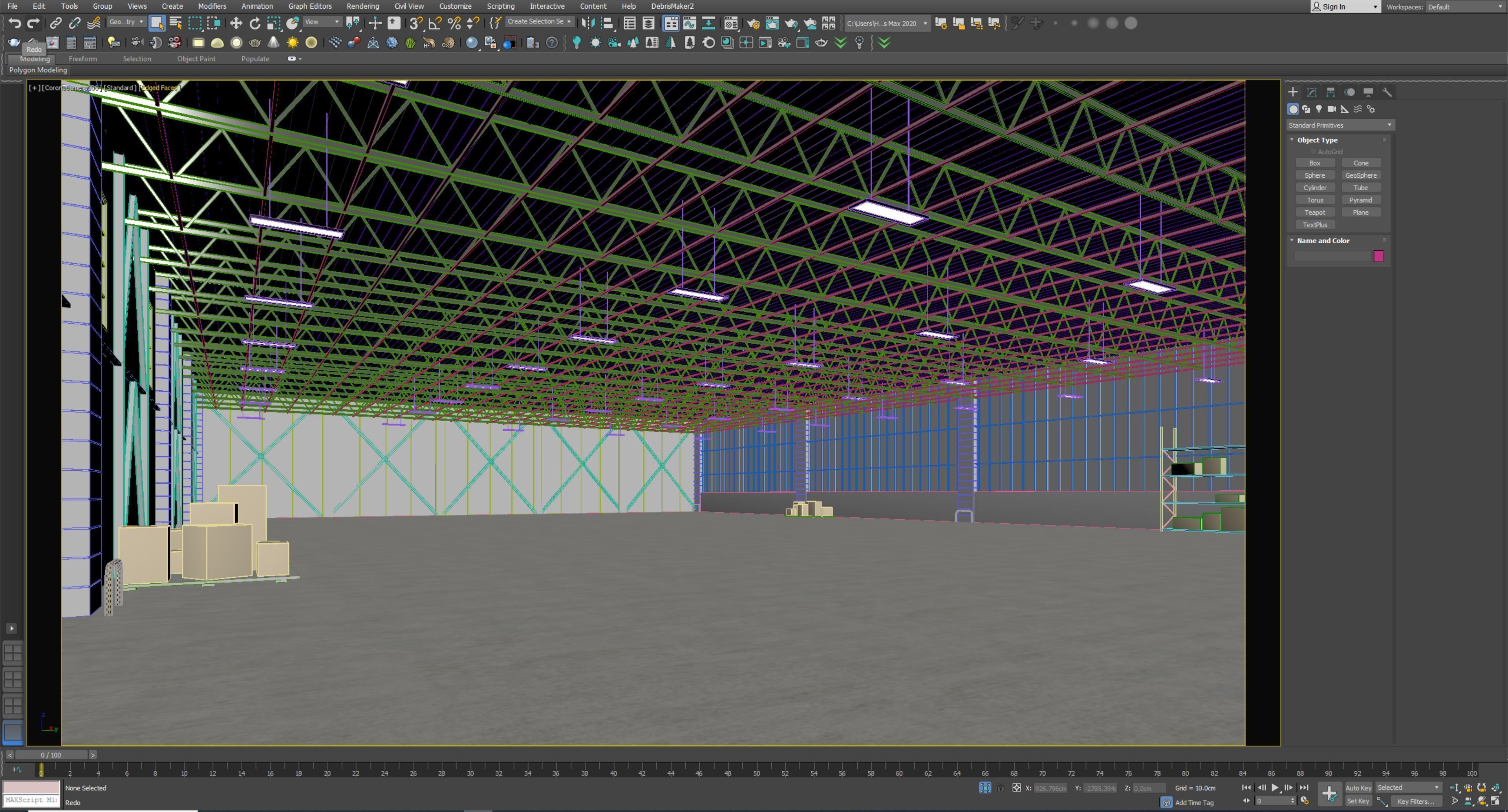 lowpoly warehouse 03 Low-poly 3D model_12