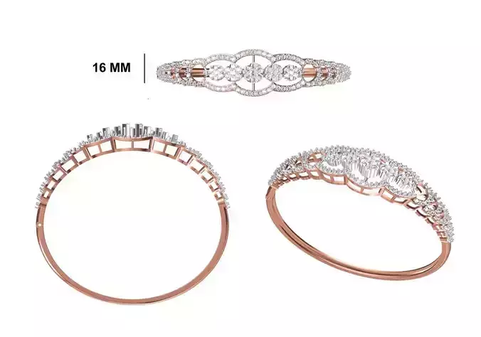 Women Bangle Bracelet STL JCD Details