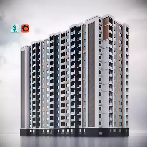 Residential Building 001 3D model