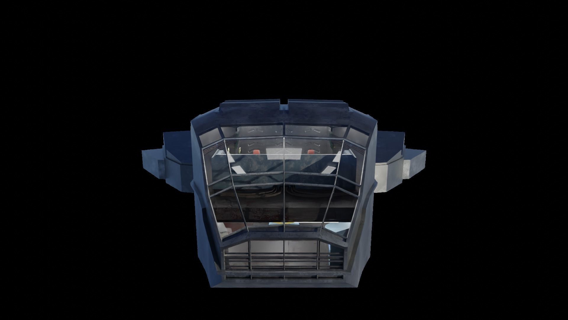 Rusty Space Ship Low-poly 3D model_3