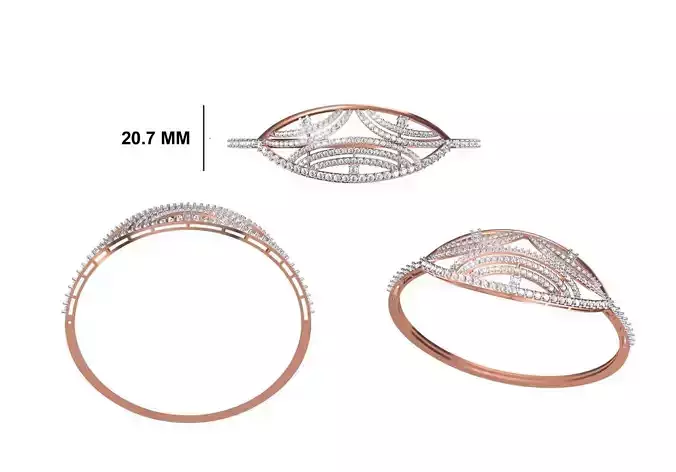 Women Bangle Bracelet STL JCD Details