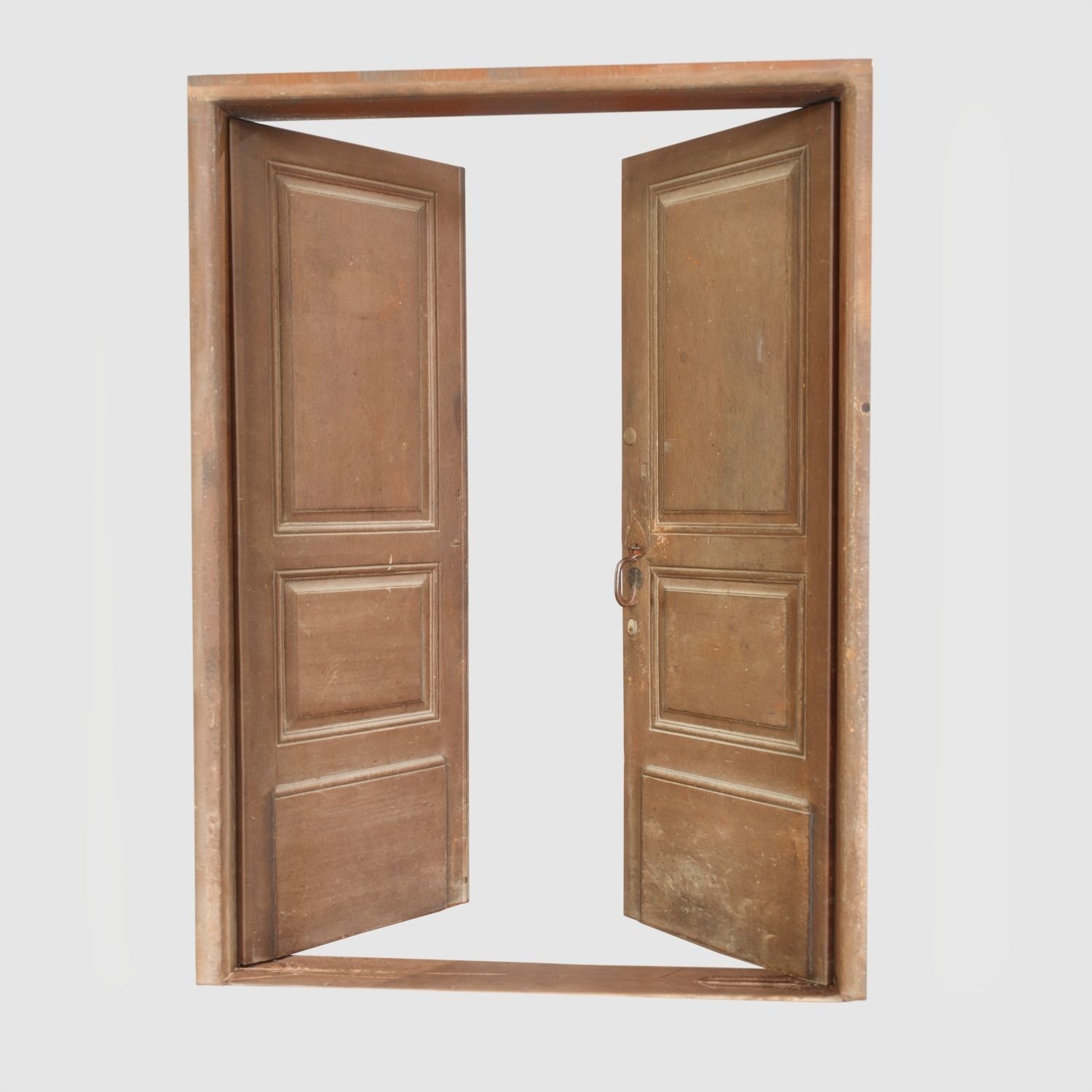 Old door scanned 001 Low-poly 3D model_3