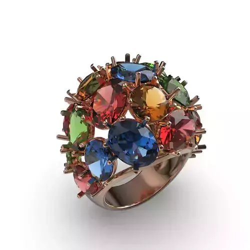 Multi-stones Cocktail Ring KR 04