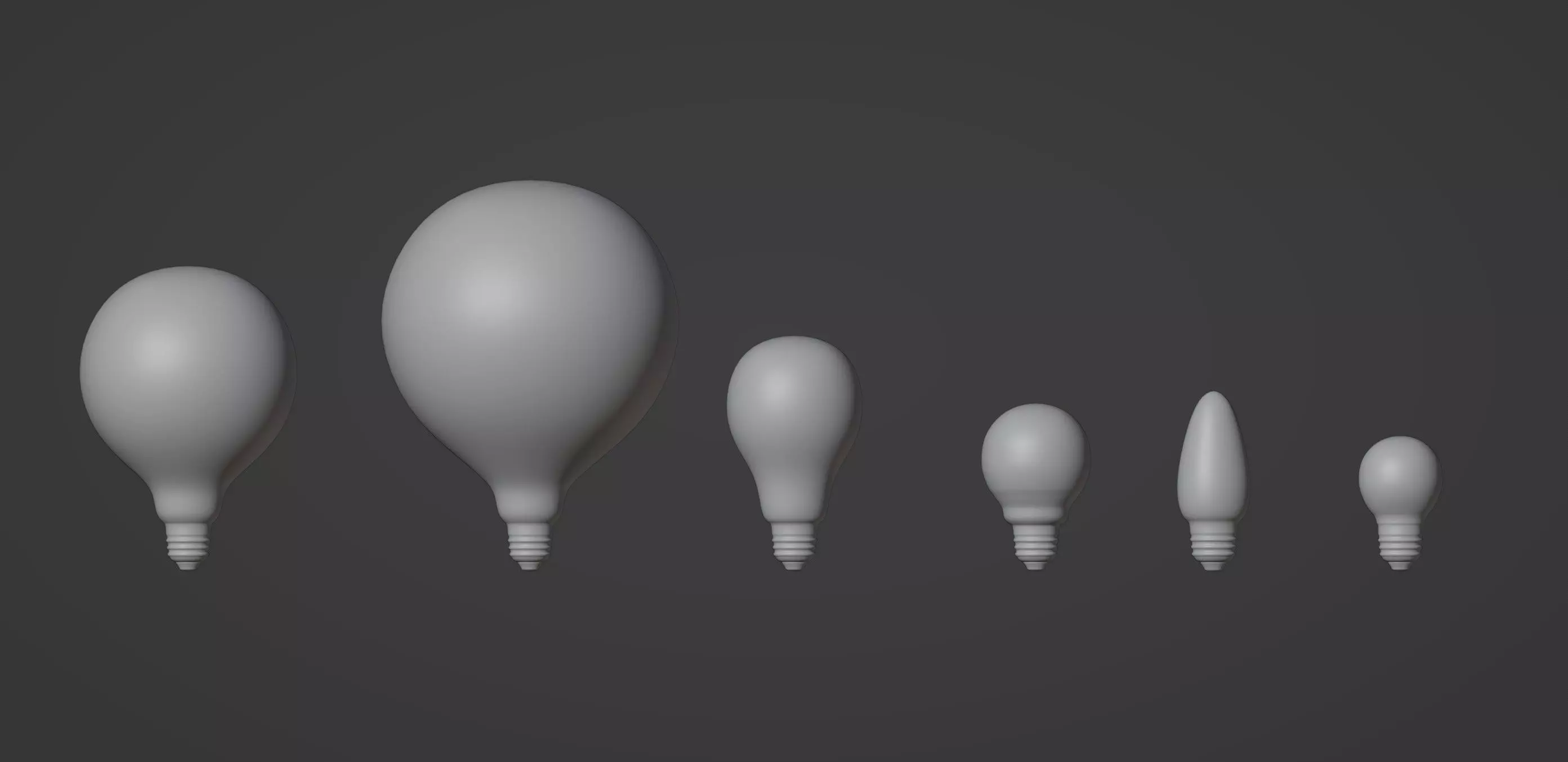 Light bulbs collection Free 3D model