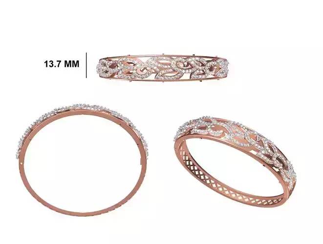 Women Bangle Bracelet STL JCD Details