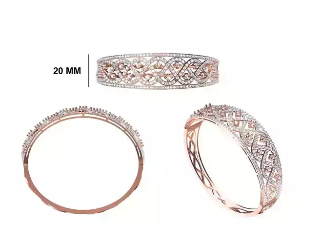 Women Bangle Bracelet STL JCD Details