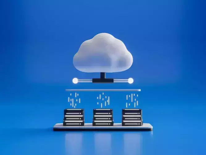 Cloud storage 3D model