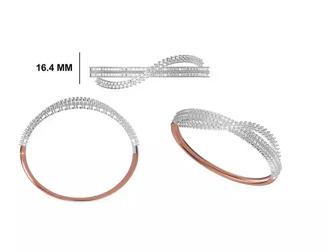 Women Bangle Bracelet STL JCD Details