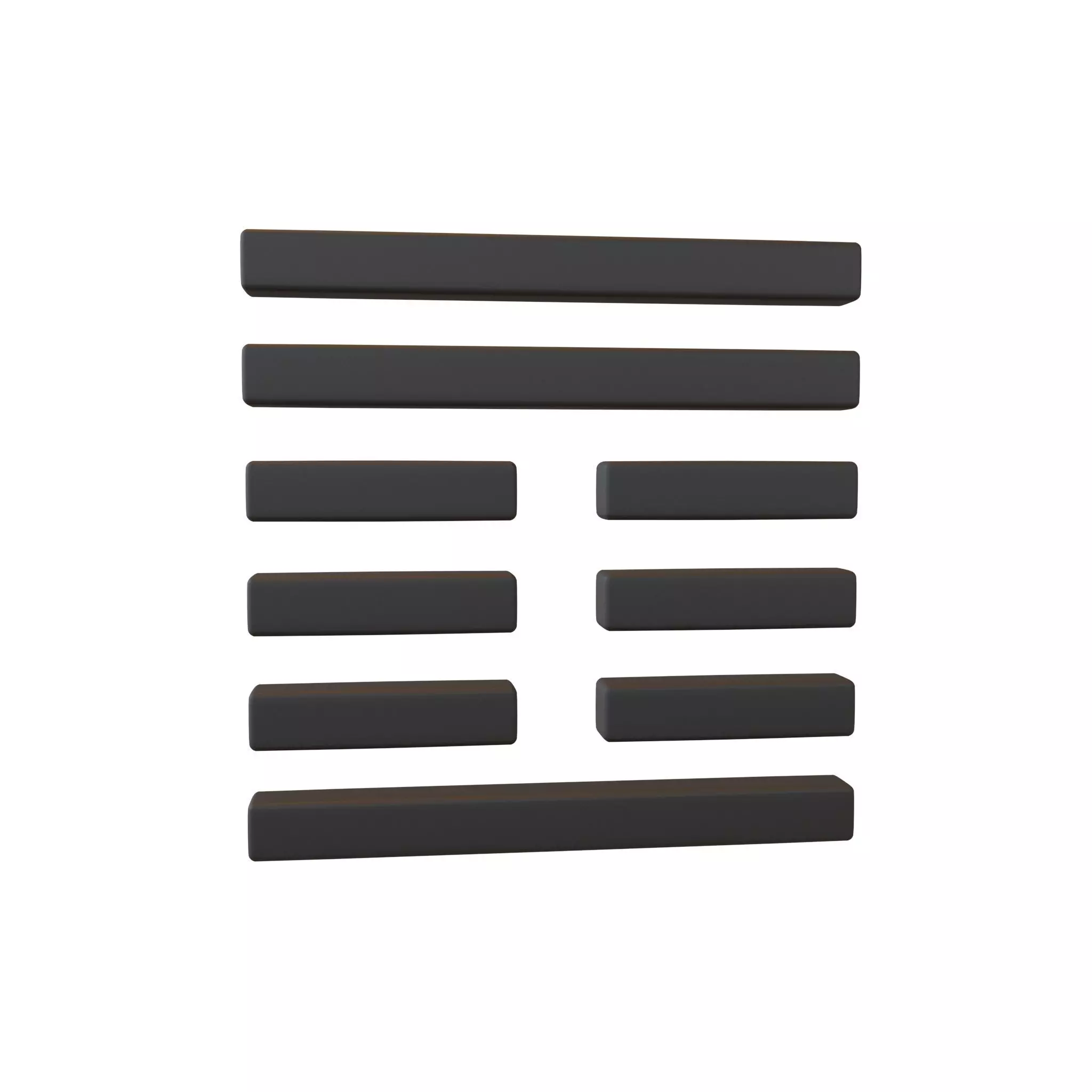 I Ching Hexagrams 42 yi v1 001 Low-poly 3D model_0