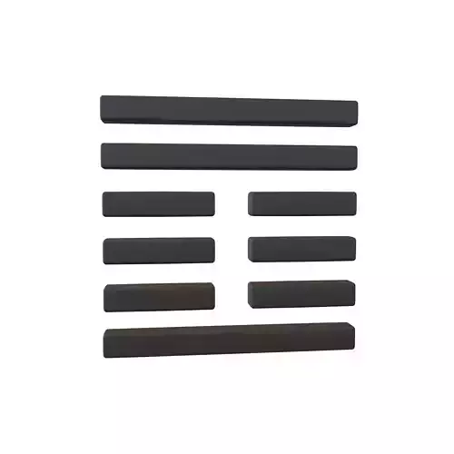 I Ching Hexagrams 42 yi v1 001 Low-poly 3D model I Ching Hexagrams 42 yi v1 001 Low-poly 3D model