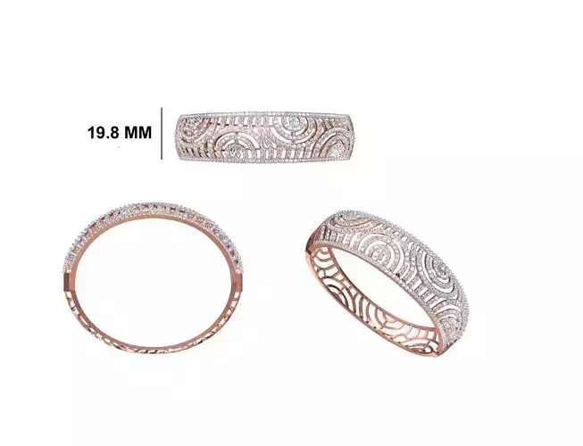 Women Bangle Bracelet STL JCD Details