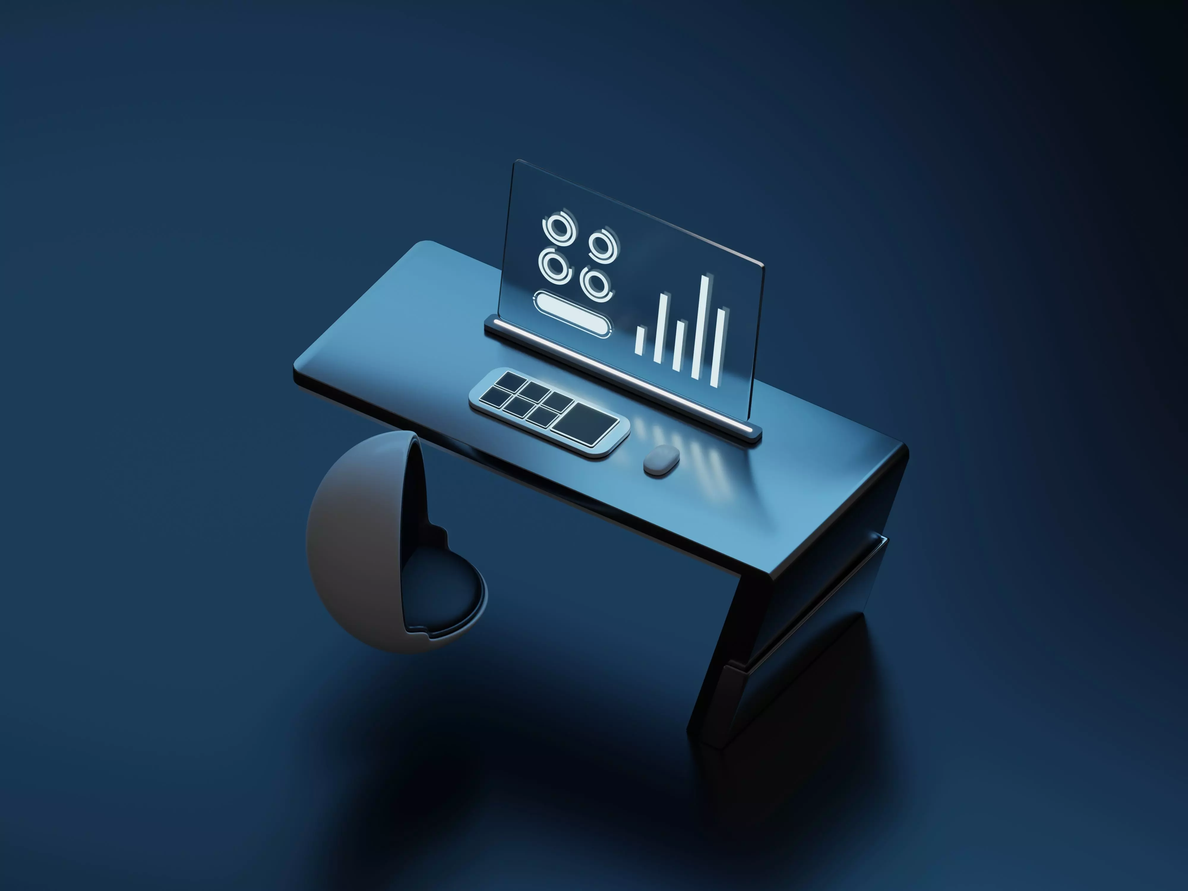 Sci-fi workspace 3D model_0