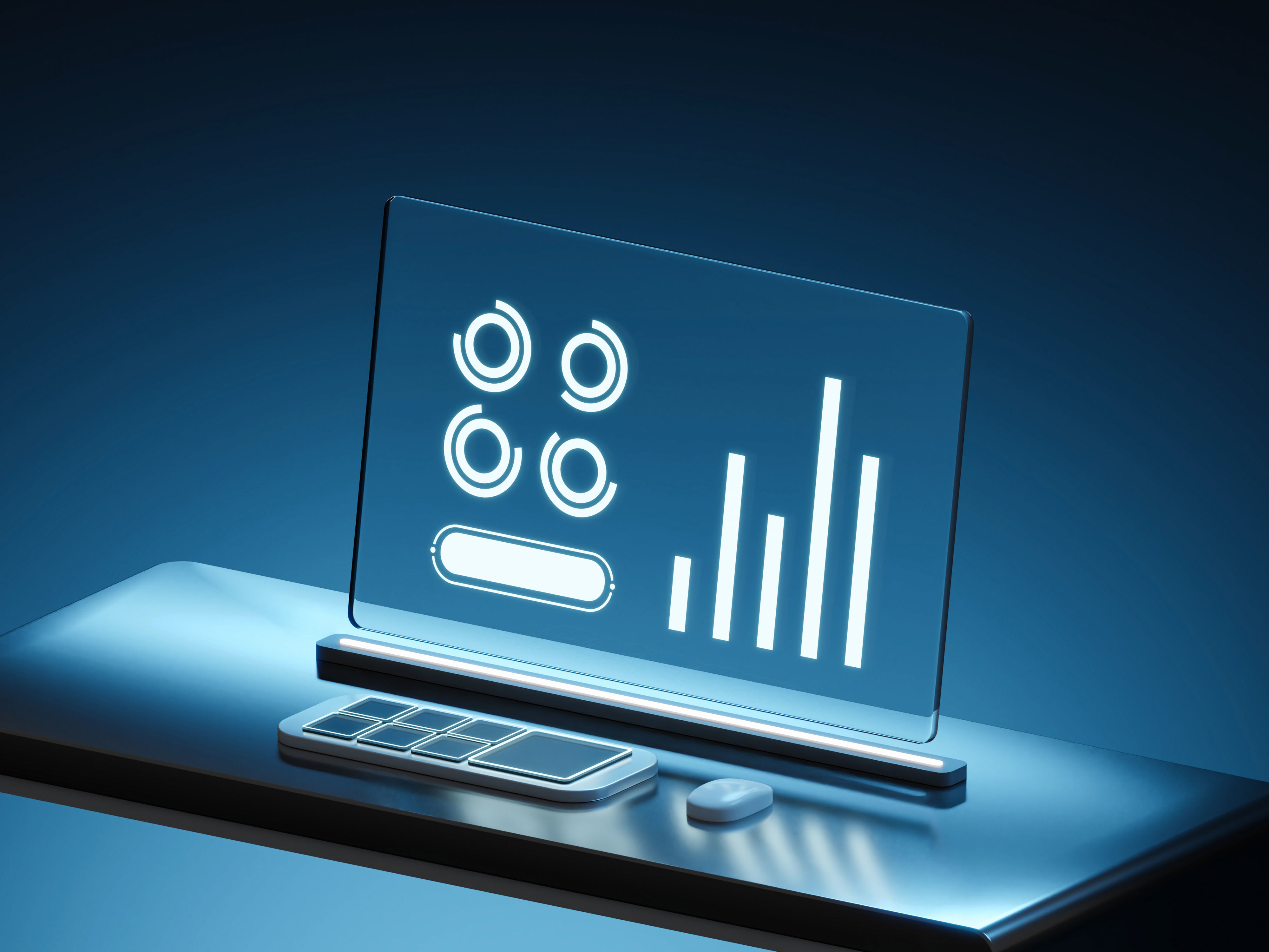 Sci-fi workspace 3D model_1