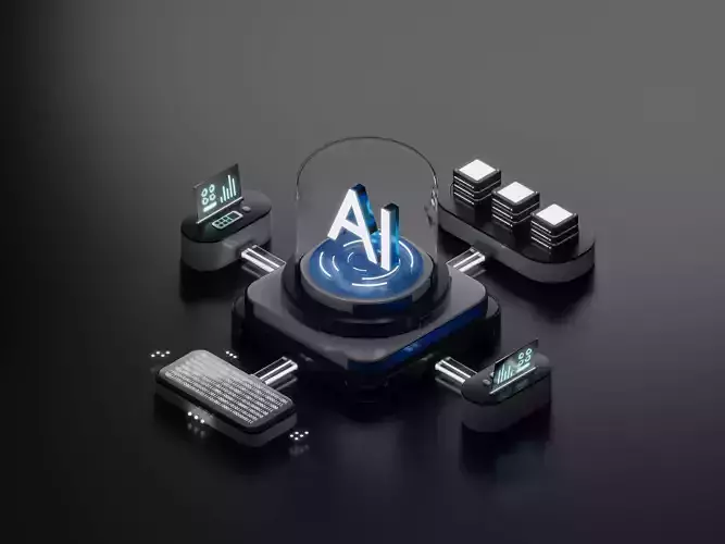 Artificial intelligence server 3D model