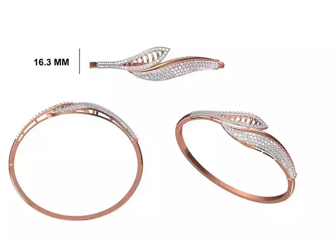 Women Bangle Bracelet STL JCD Details