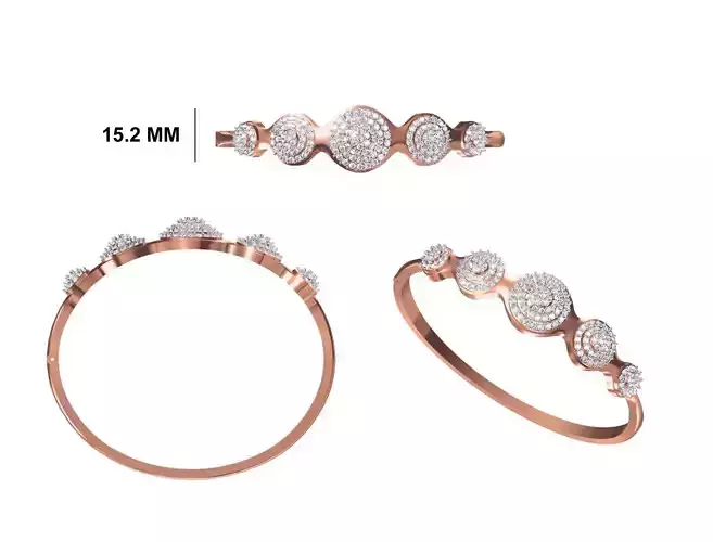 Women Bangle Bracelet STL JCD Details