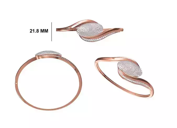 Women Bangle Bracelet STL JCD Details