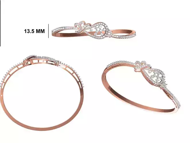Women Bangle Bracelet STL JCD Details