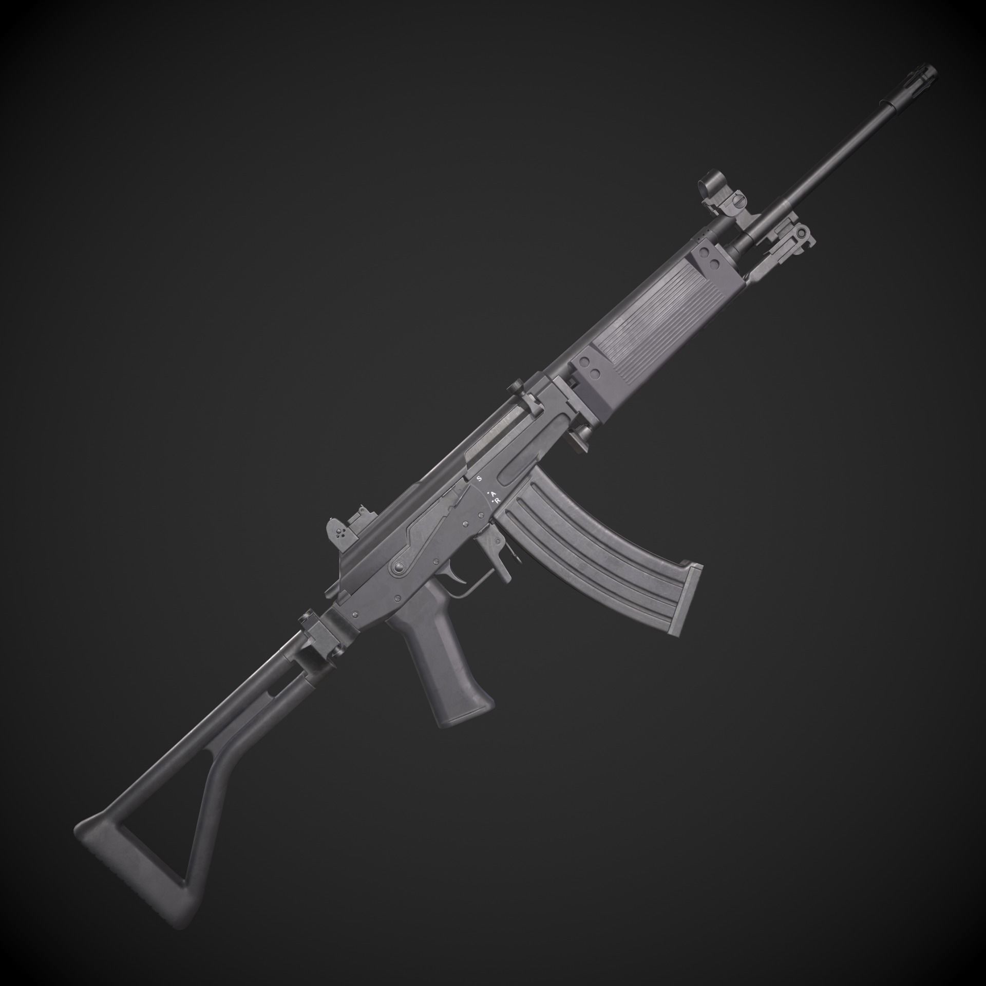 Denel Vektor R4 Low-poly 3D model_14