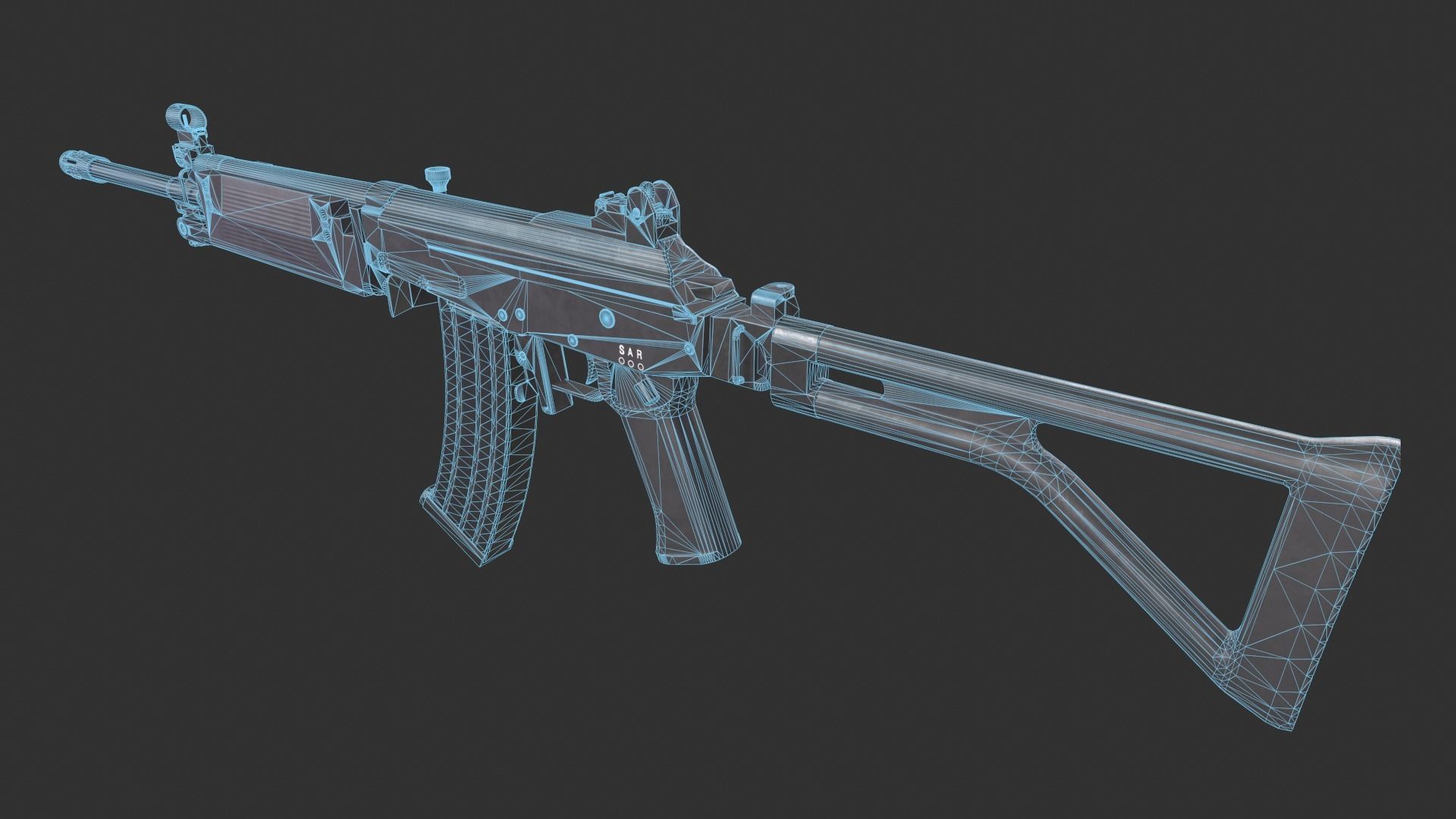 Denel Vektor R4 Low-poly 3D model_9