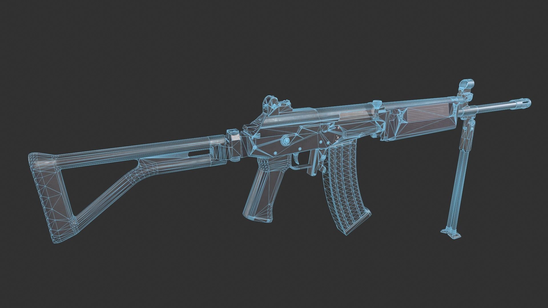 Denel Vektor R4 Low-poly 3D model_7