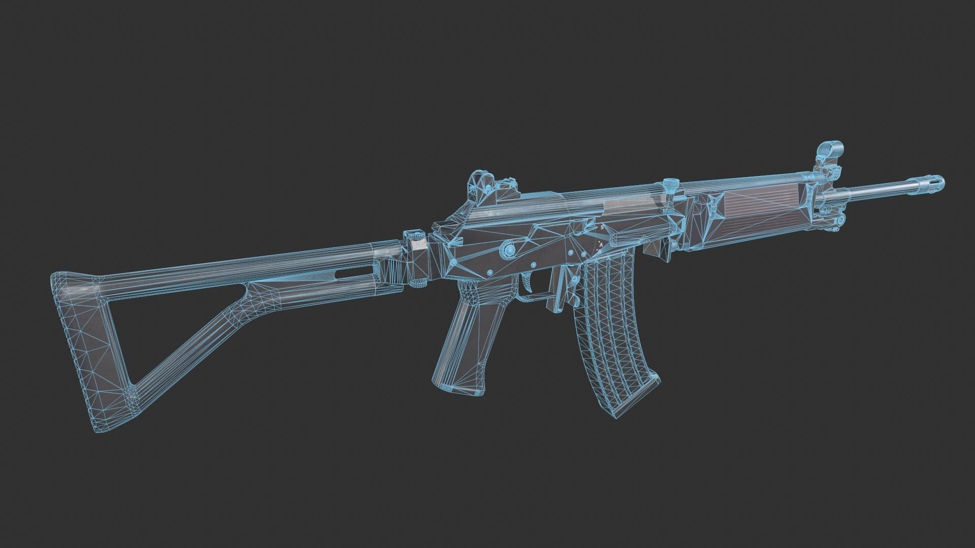 Denel Vektor R4 Low-poly 3D model_5