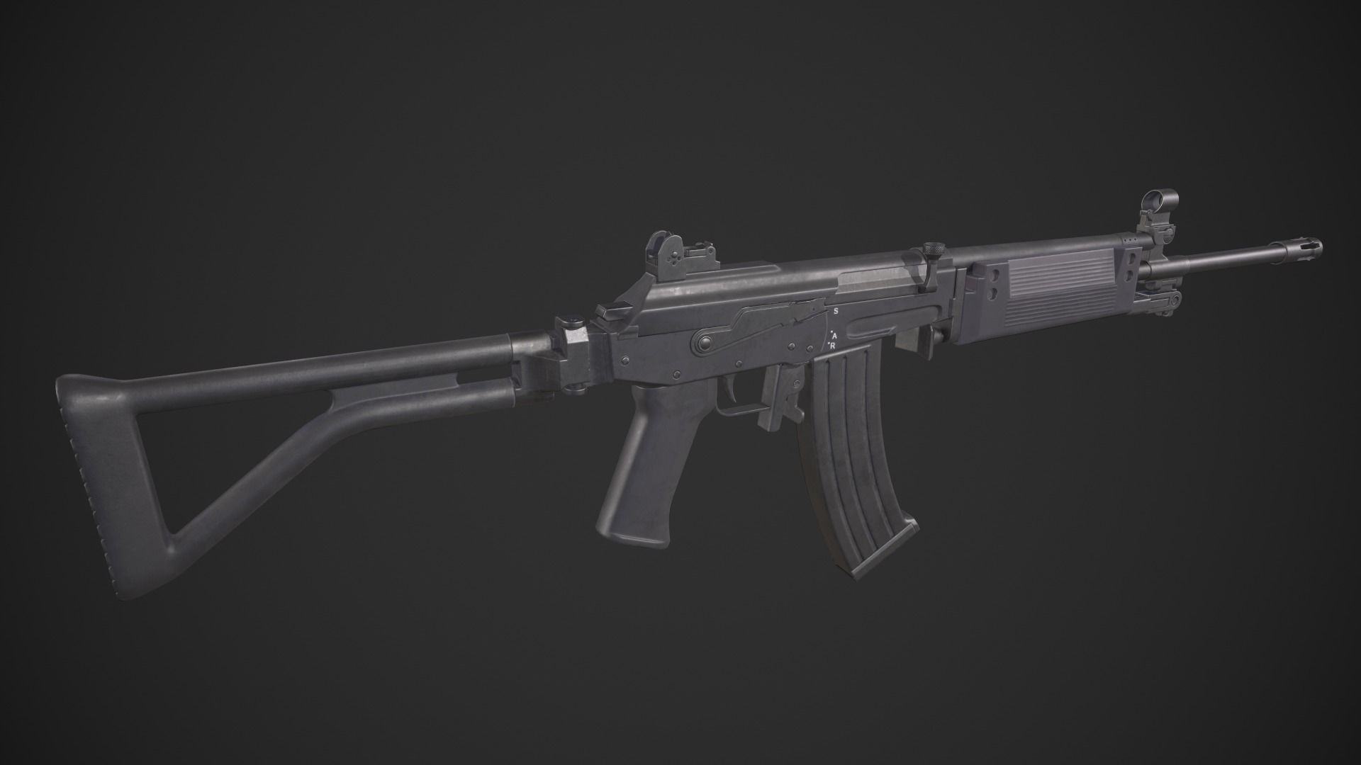 Denel Vektor R4 Low-poly 3D model_4