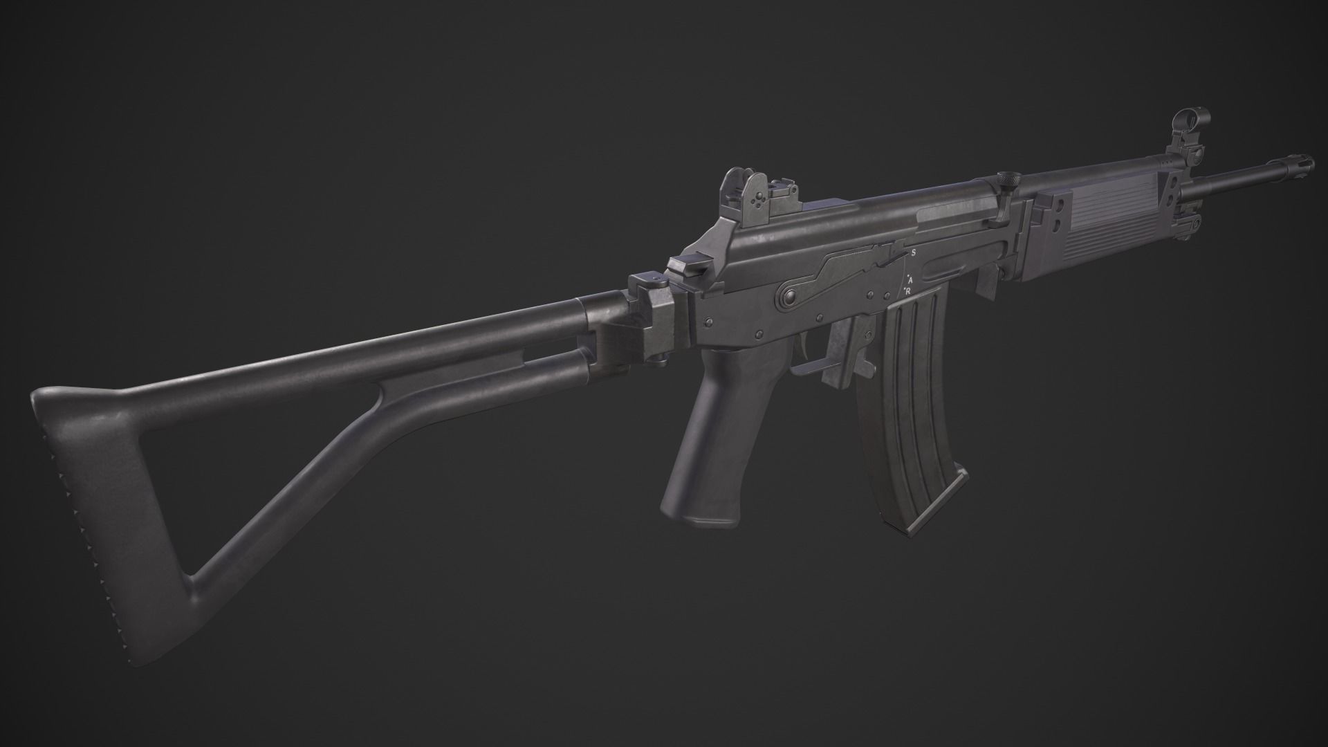 Denel Vektor R4 Low-poly 3D model_10