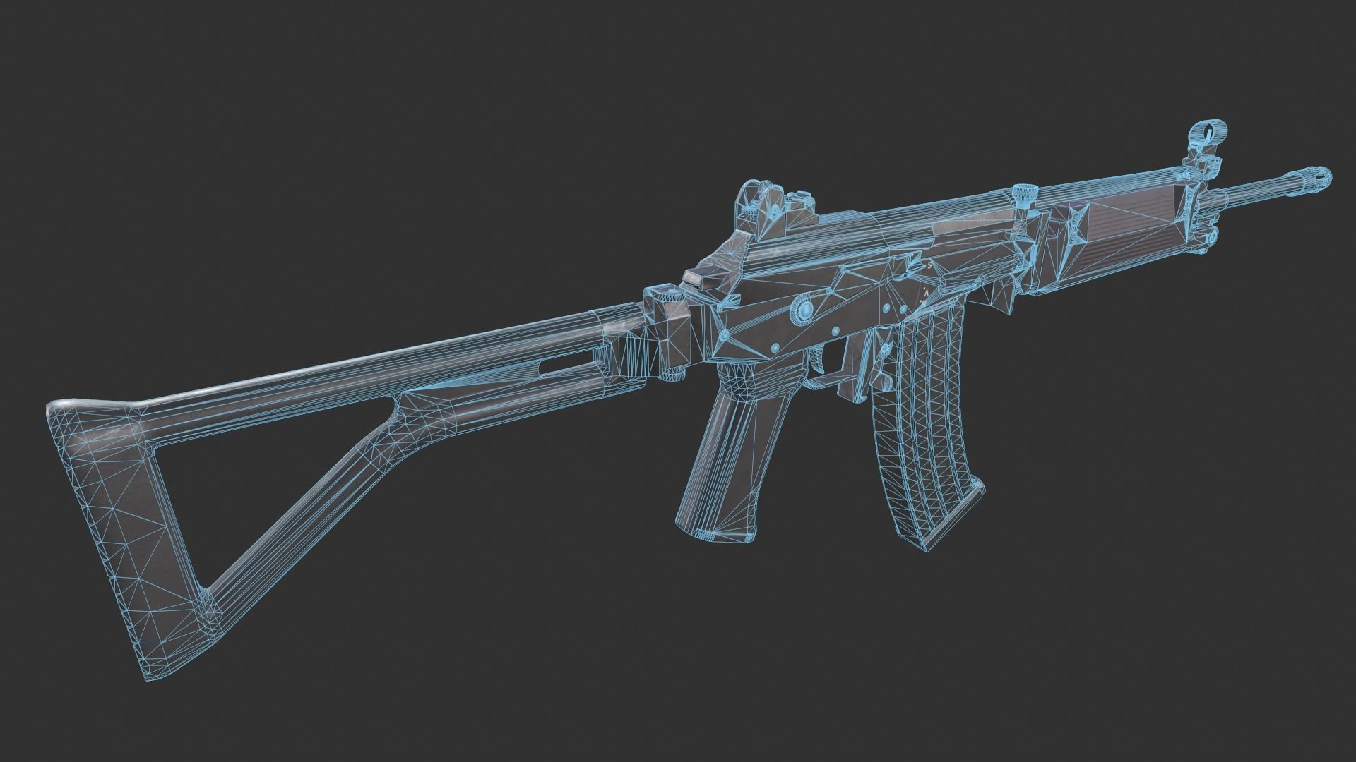 Denel Vektor R4 Low-poly 3D model_11