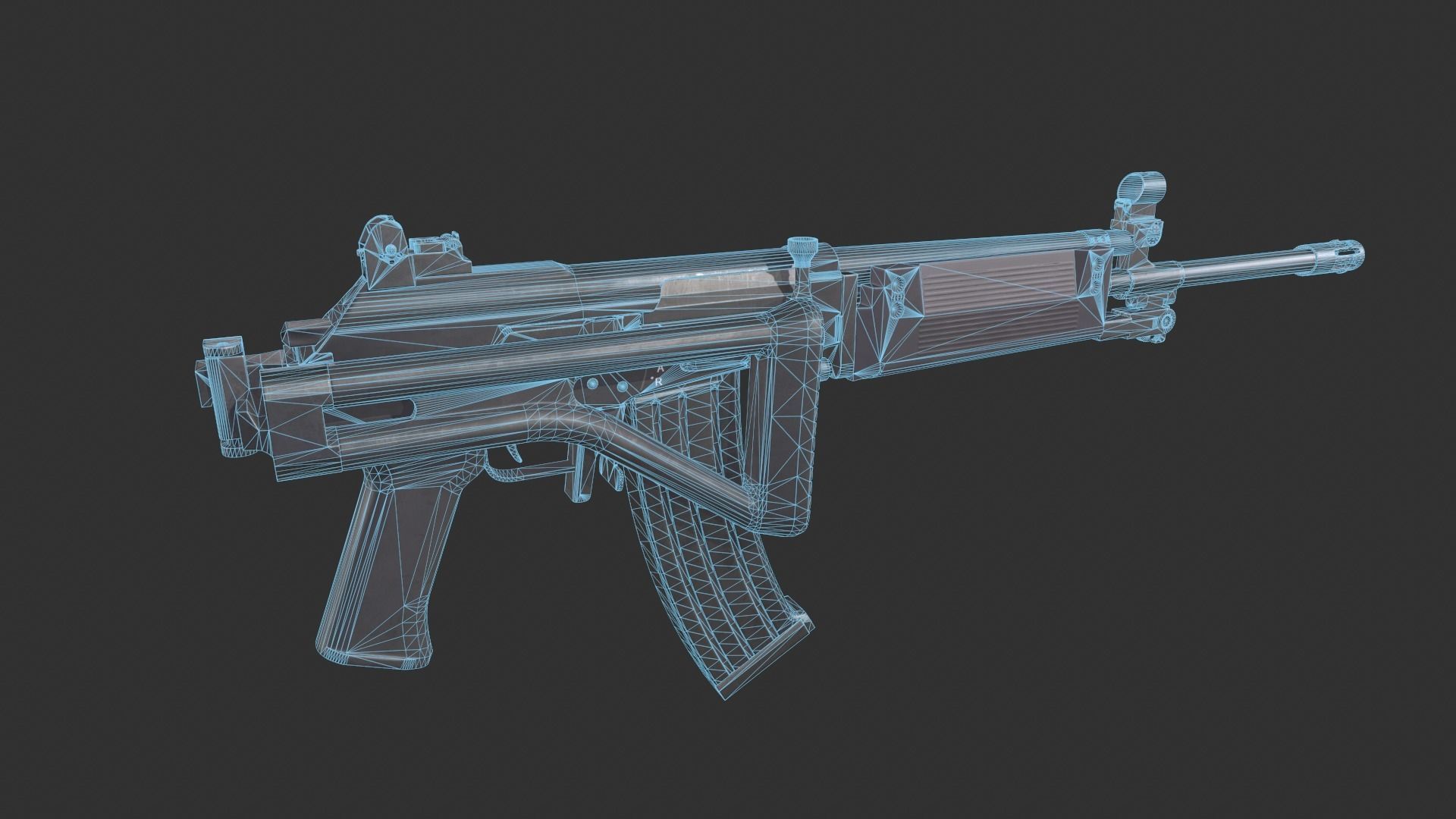 Denel Vektor R4 Low-poly 3D model_3