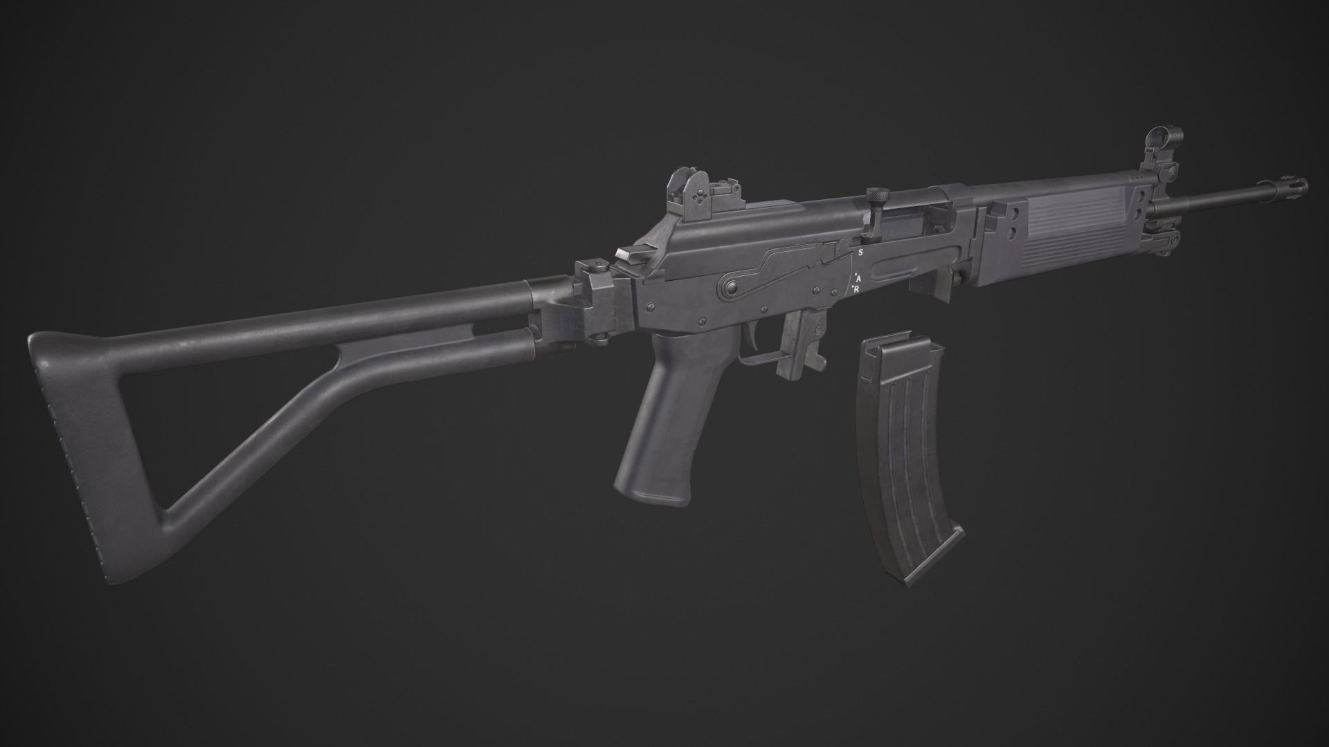 Denel Vektor R4 Low-poly 3D model_12