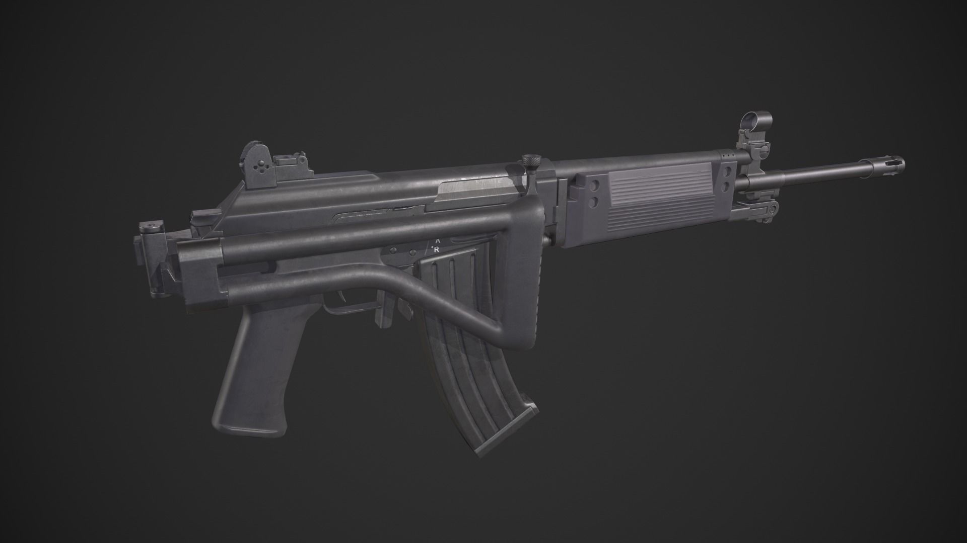 Denel Vektor R4 Low-poly 3D model_2